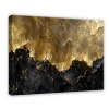 Impression sur toile abstrait or noir moderne 100x75 cm xxl tableau décoration deco murale intissée pour salon chambre cuisine