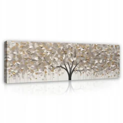 Impression sur toile abstrait arbre moderne 145x45 cm xxl tableau décoration deco murale intissée pour salon chambre cuisine