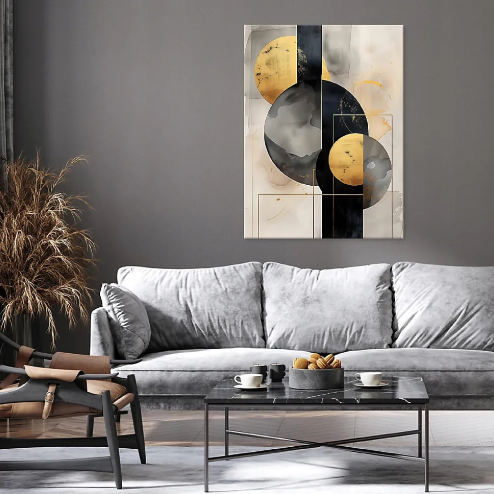 Impression sur toile abstrait moderne 100x75 cm xxl tableau décoration deco murale intissée pour salon chambre cuisine