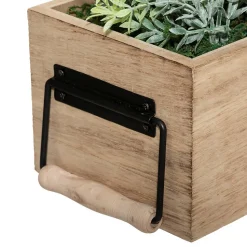 Jardinière artificielle House - bois - H24 - 5 cm - Atmosphera