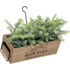 Jardinière artificielle House - bois - H24 - 5 cm - Atmosphera