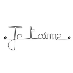 Je t'aime - Sculpture fil de fer 40-50 cm - Bijoux de mur