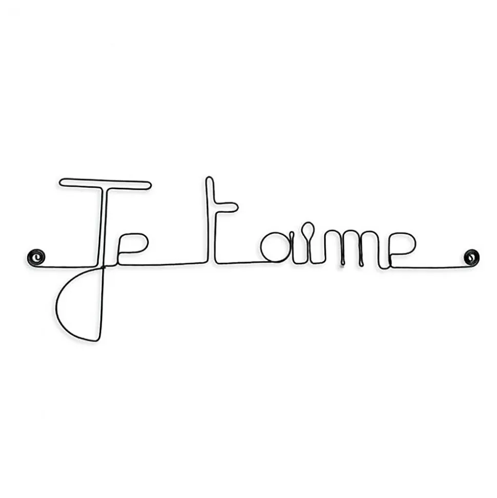 Je t'aime - Sculpture fil de fer 40-50 cm - Bijoux de mur