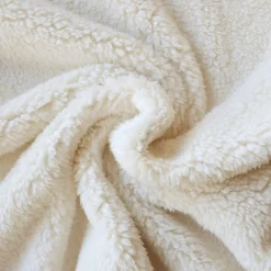 Jeté de canapé et lit motif vichy en polaire (150x200 cm - Lin)