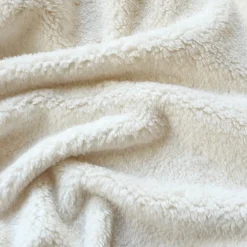 Jeté de canapé et lit motif vichy en polaire (220x240 cm - Lin)
