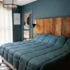 Jeté de lit - Effet Froissé (250x260 cm - Bleu)