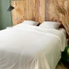 Jeté de lit Réversible Polaire/Motif Jacquard (240x250 cm - Blanc)