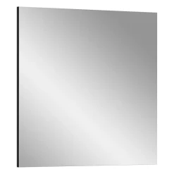 Kai - Miroir (L/H/P : 80x73x2 cm) en imitation basalte gris et imitation Artisan