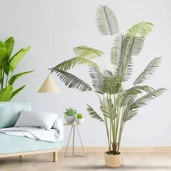 Kentia 210 - Plante Artificielle Tropicale Kentia H210 cm pour l'intérieur et l'extérieur avec pot Beige