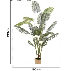 Kentia 210 - Plante Artificielle Tropicale Kentia H210 cm pour l'intérieur et l'extérieur avec pot Beige