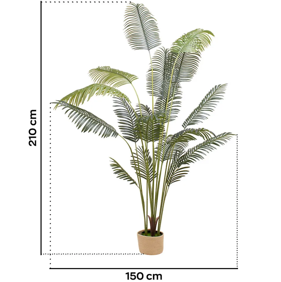 Kentia 210 - Plante Artificielle Tropicale Kentia H210 cm pour l'intérieur et l'extérieur avec pot Beige