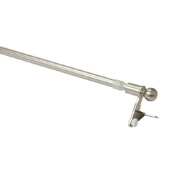 Kit barre de rideau GoodHome avec support 100/150 Nickel Konera