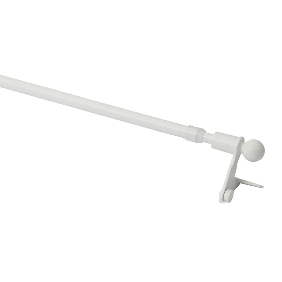 Kit barre de rideau GoodHome avec support 100/150 Blanc mat Konera