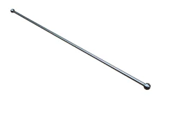 Kit barre de rideau GoodHome embout boule 50/80 Dokos Nickel