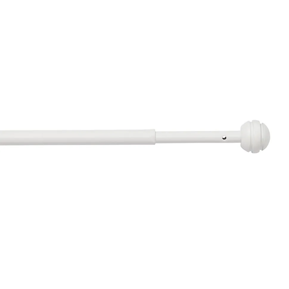 Kit barre de rideau GoodHome embout boule 50/80 Dokos Mat