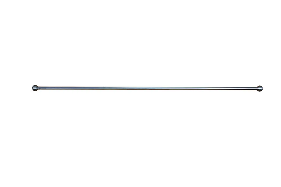 Kit barre de rideau GoodHome embout boule 70/100 Dokos Nickel