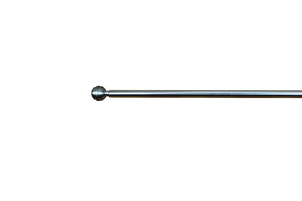 Kit barre de rideau GoodHome embout boule 70/100 Dokos Nickel