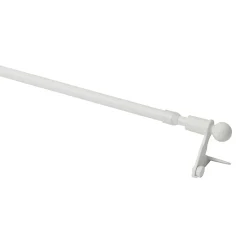 Kit barre de rideau GoodHome avec support 70/100 Blanc mat Konera