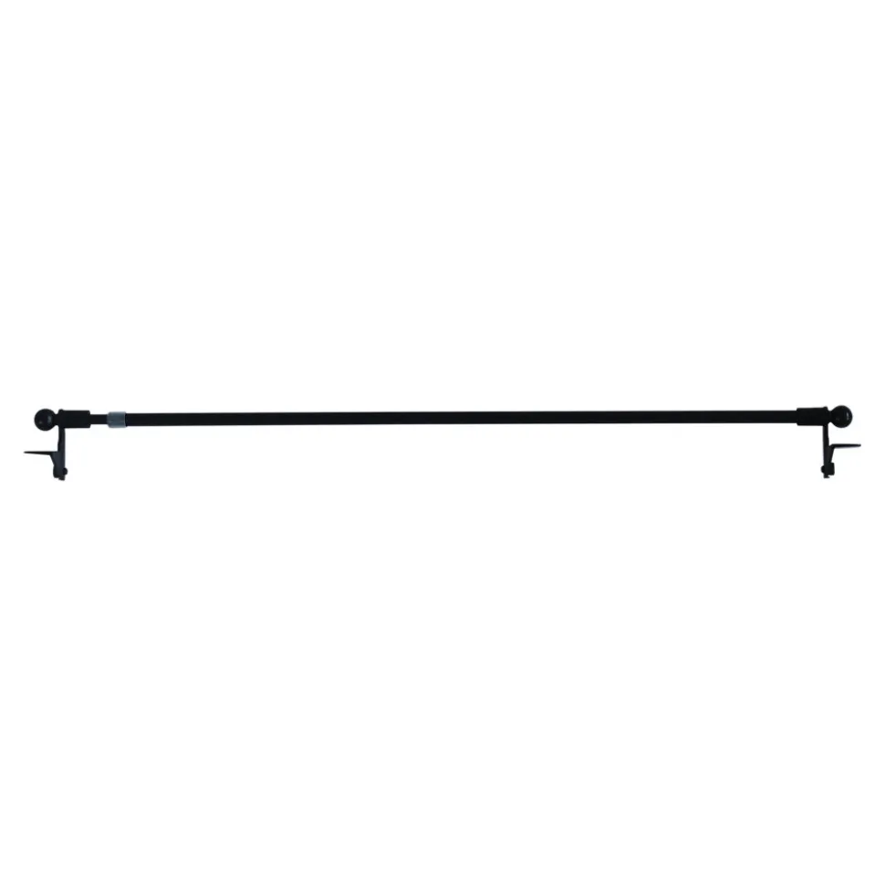 Kit Barre de vitrage GoodHome extensible ⌀7/9mm Long.30/50cm noir