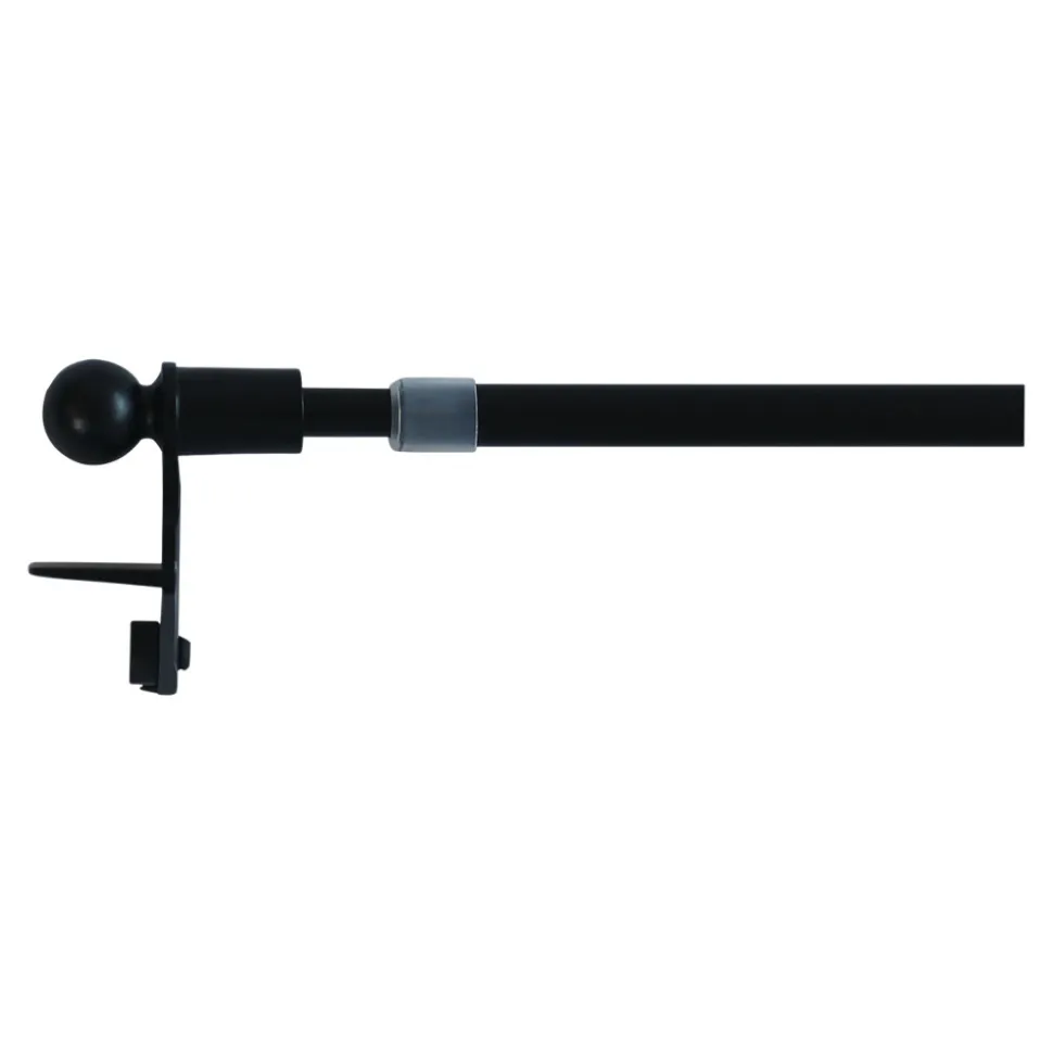 Kit Barre de vitrage GoodHome extensible ⌀7/9mm Long.30/50cm noir