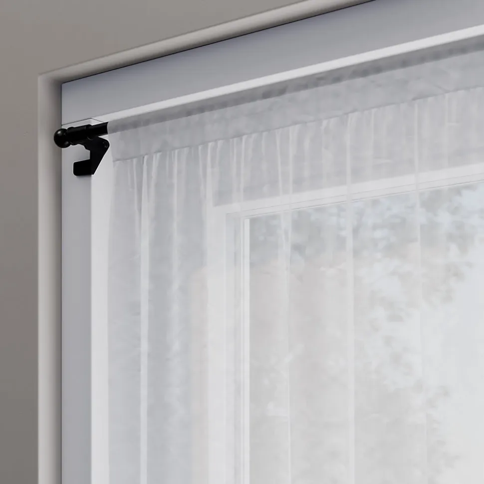 Kit Barre de vitrage Konera GoodHome extensible ⌀7/9mm Long.70/100cm noir