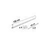 Kit déco en aluminium coloris blanc 1m50.