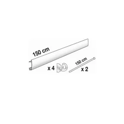 Kit déco en aluminium coloris blanc 1m50.