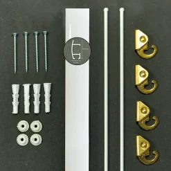 Kit déco en aluminium coloris blanc 1m50.