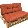 Kit de coussins pour palette capitonnés - Terracotta - Linxor
