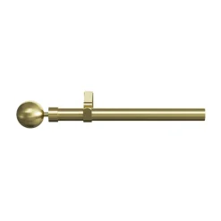 Kit de tringle à rideau extensible simple embout cône Elasa effet laiton doré 200/330cm Ø25/28mm GoodHome