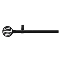 Kit de tringle à rideau extensible embout cage Araxos GoodHome 200/330 cm, Ø16/19 mm noir