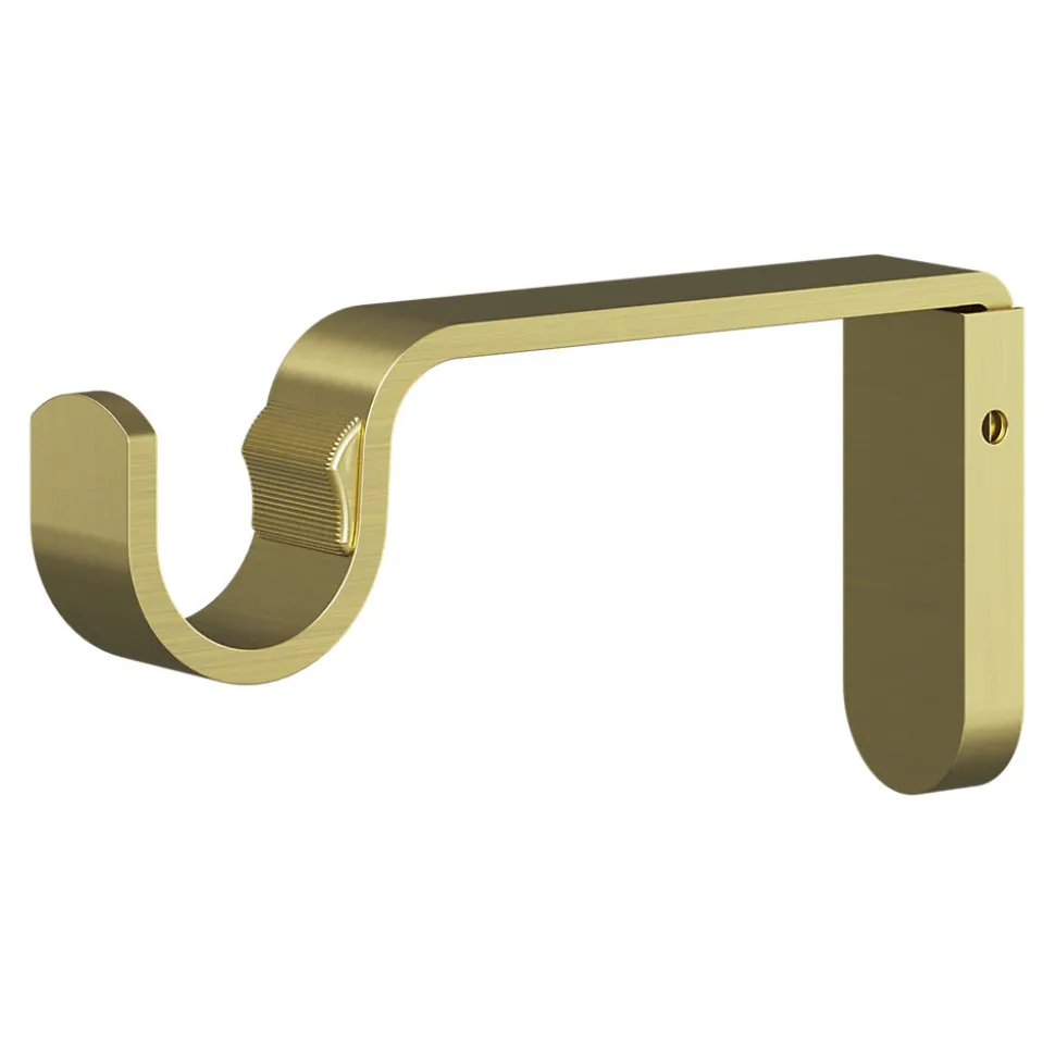 Kit de tringle à rideau extensible simple embout boule Elasa effet laiton doré 120/210cm Ø16/19mm GoodHome