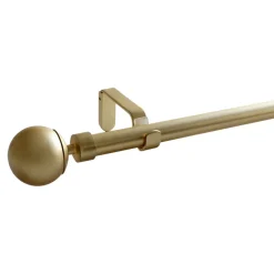 Kit de tringle à rideau extensible simple embout boule Elasa effet laiton doré 120/210cm Ø16/19mm GoodHome