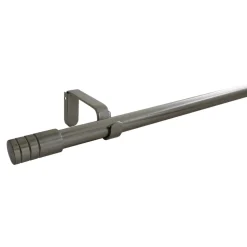 Kit de tringle à rideau extensible embout bouchon Athens GoodHome 200/330 cm, Ø19mm gris