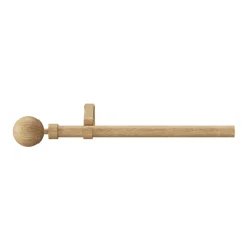 Kit de tringle à rideau extensible simple embout boule Syros effet chêne 120/210cm Ø16/19mm GoodHome