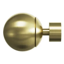 Kit de tringle à rideau extensible double embout boule Elasa effet laiton doré 120/210 cm 16/19mm GoodHome