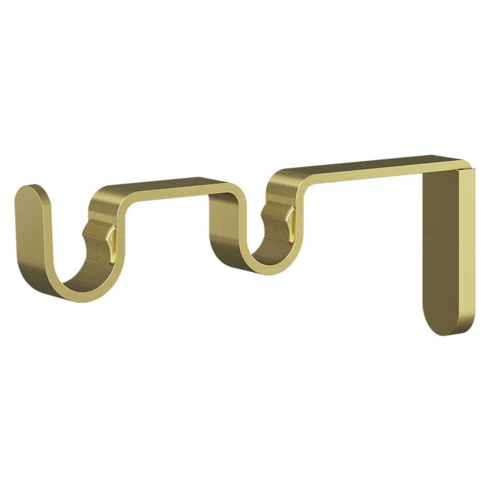 Kit de tringle à rideau extensible double embout boule Elasa métal doré 200/330 cm Ø19mm GoodHome