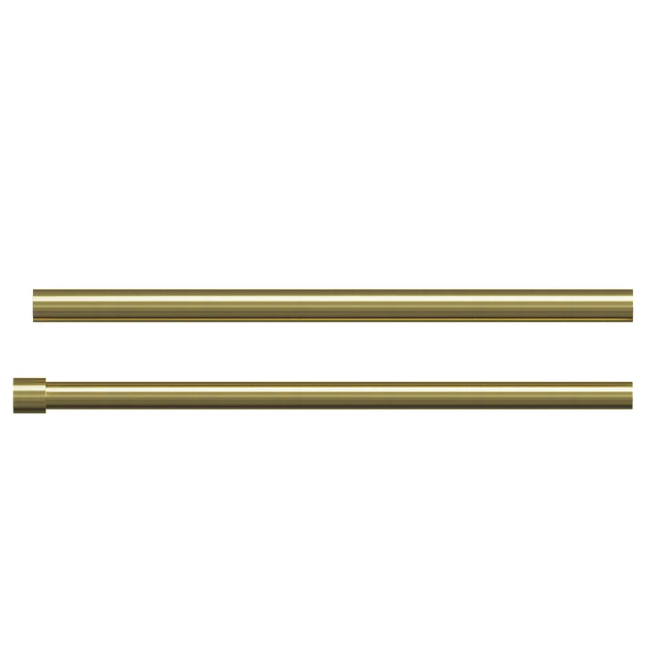 Kit de tringle à rideau extensible double embout boule Elasa métal doré 200/330 cm Ø19mm GoodHome