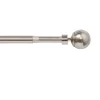 Kit de tringle à rideau extensible double embout boule Athens GoodHome 200/330 cm Ø19mm gris