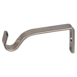 Kit de tringle à rideau extensible embout bouchon Odali 120/210 cm, Ø13/16 mm gris chromé satiné