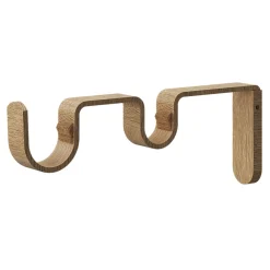 Kit de tringle à rideau extensible double embout boule Syros effet chêne 120/210 cm Ø25/28mm GoodHome