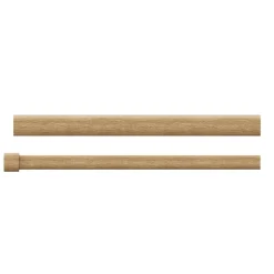 Kit de tringle à rideau extensible double embout boule Syros effet chêne 120/210 cm Ø25/28mm GoodHome