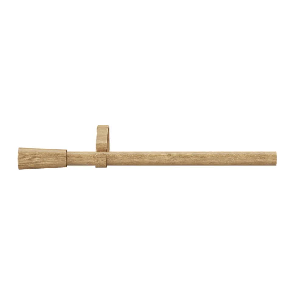Kit de tringle à rideau extensible simple embout cône Syros effet chêne 200/330cm Ø16/19mm GoodHome