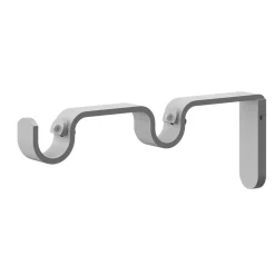Kit de tringle à rideau extensible simple embout boule Anafi métal blanc 120/210cm Ø25/28mm GoodHome