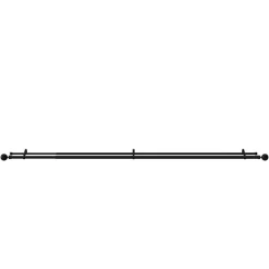 Kit de tringle à rideau extensible double embout boule Araxos métal noir 120/210 cm Ø25/28mm GoodHome