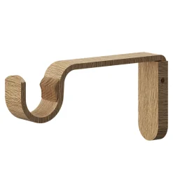 Kit de tringle à rideau extensible simple embout boule Syros effet chêne 200/330cm Ø16/19mm GoodHome