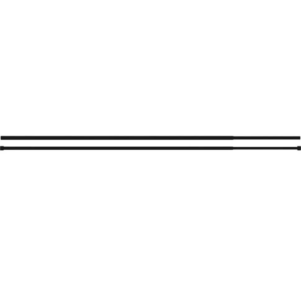 Kit de tringle à rideau extensible double embout boule Araxos métal noir 200/330 cm Ø16/19mm GoodHome