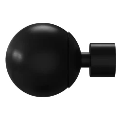 Kit de tringle à rideau extensible double embout boule Araxos métal noir 200/330 cm Ø16/19mm GoodHome