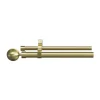 Kit de tringle à rideau extensible double embout boule Elasa effet laiton doré 200/330 cm Ø25/28mm GoodHome