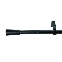 Kit de tringle à rideau extensible embout bouchon 120/210 cm Ø16/19 mm noir